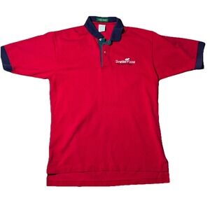 Vintage Outer Banks‎ Grotto Pizza Polo Shirt Mens Medium USA Made Red